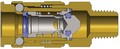 Dixon 2UM3-B 1/4" UNI COUPLER, 3/8" M-NPTF BRASS Body Material: BRASS Body Size: 1/4"